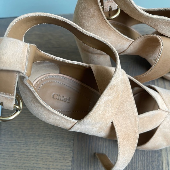 Real Nude Suede Chloe Heels with box and dust bags - Picture 2 of 6